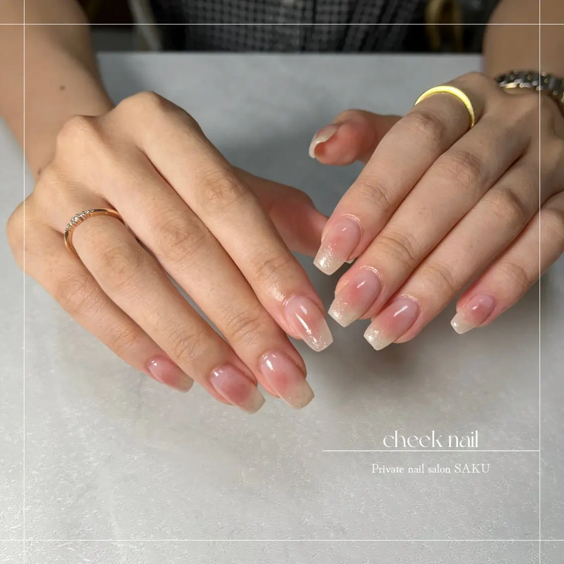 ネイル チークネイル SAKU nail 作島茜のネイルデザイン