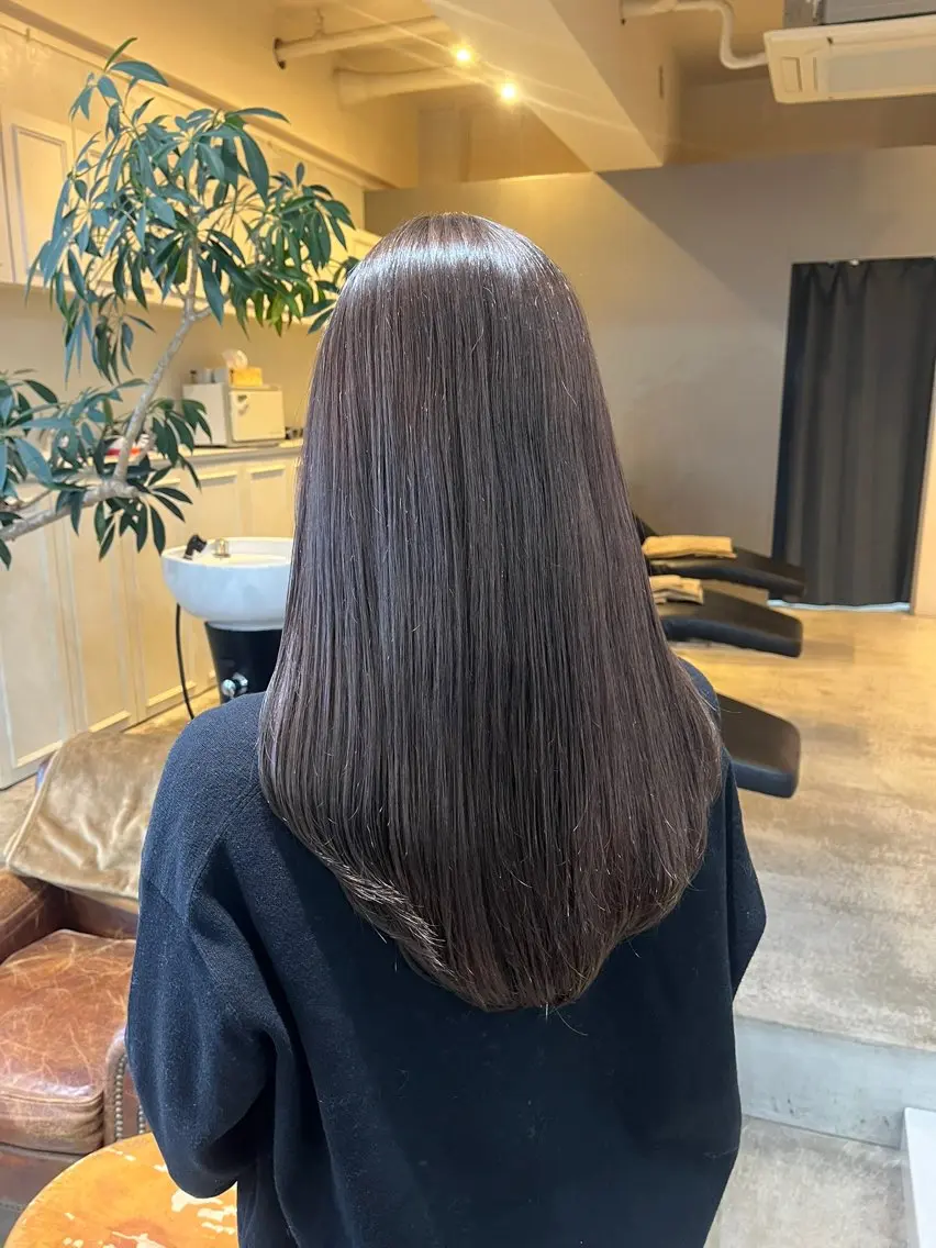 ロング カット ヘアカラー 髪質改善×ブリーチ 無しWカラー🫧天神のヘアスタイル