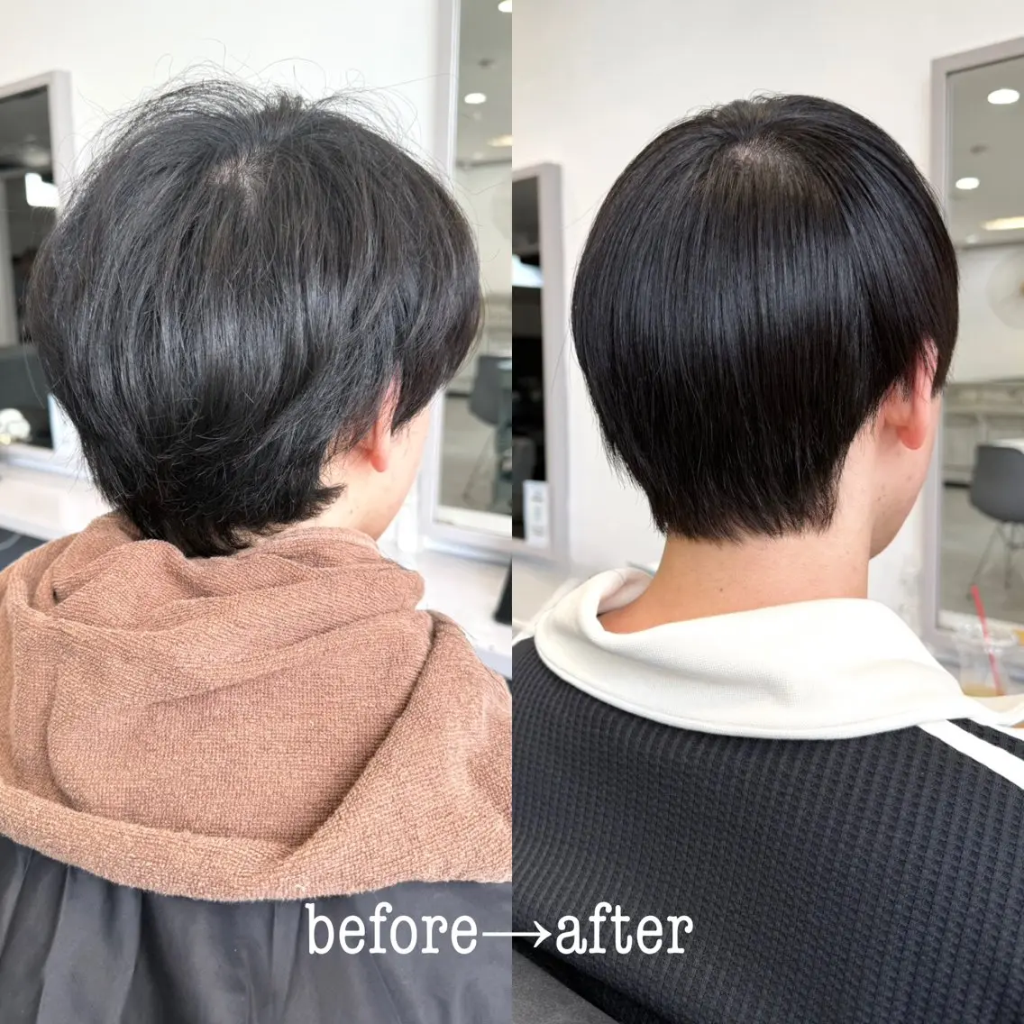 メンズ カット 縮毛矯正 トリートメント 🌿透き通るツヤ髪× 縮毛矯正✂︎戸祭　伶のヘアスタイル