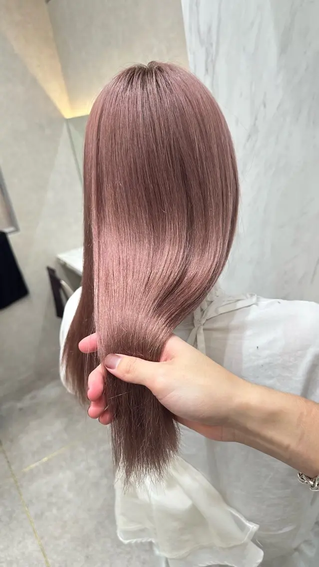 ロング カラー カット ヘアカラー 縮毛矯正 トリートメント レイヤーダブルカラー KYONのヘアスタイル