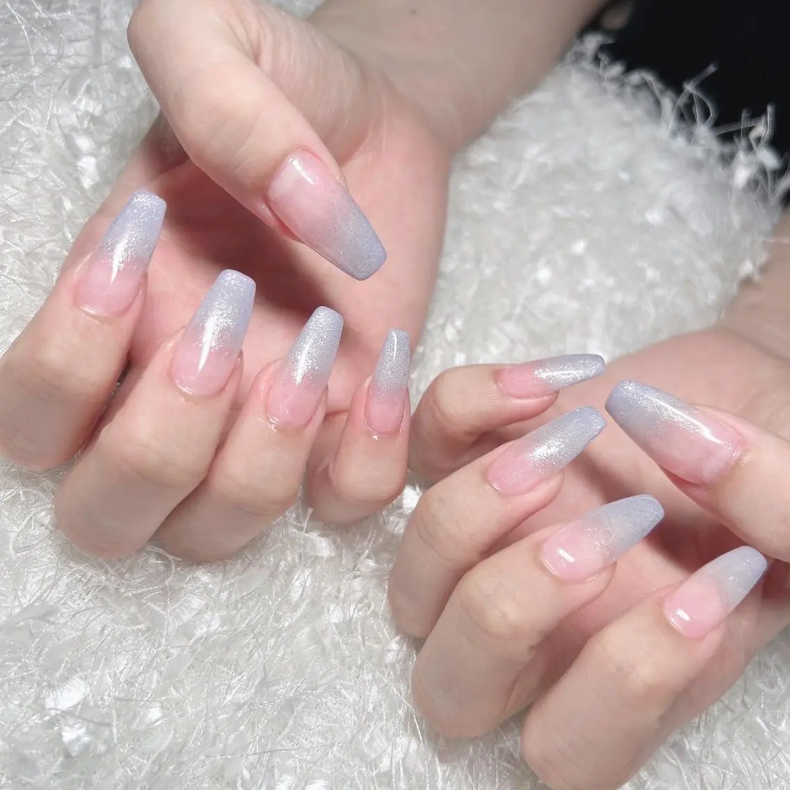 ネイル 長さ出し フレンチネイル ジェルネイル グラデーション 韓国ネイル ハンドネイル Nail&eye Belire 新宿のネイルデザイン