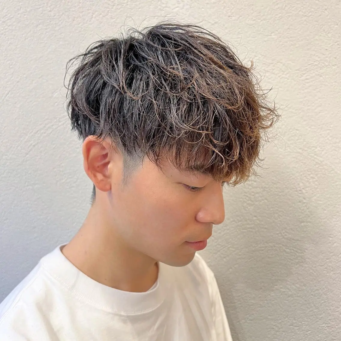 ショート カラー パーマ メンズ マッシュ メンズ特化/パーマ/ メッシュ/竜成のヘアスタイル