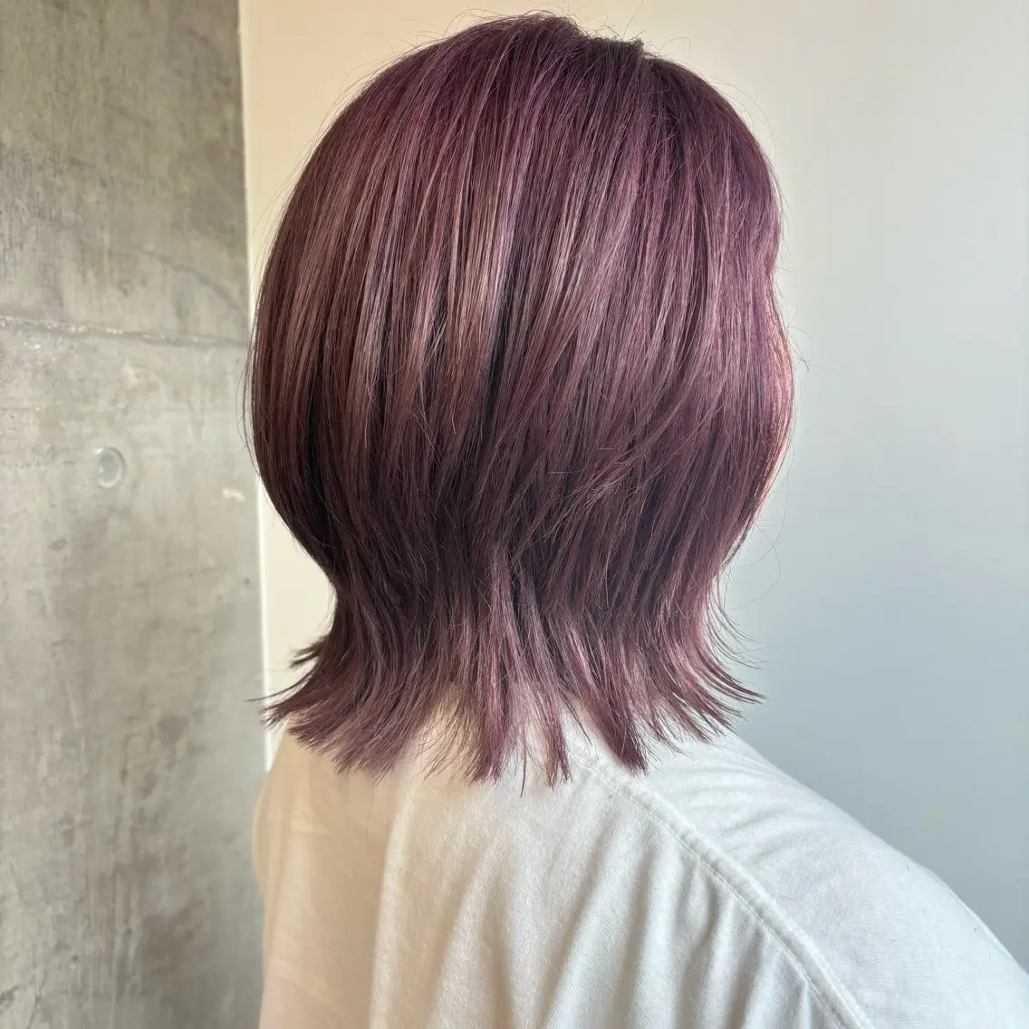 ミディアム くびれヘア くびれレイヤー レイヤーカット ヘアカラー 土田かほ/本日🈳 透明感カラー🍃のヘアスタイル