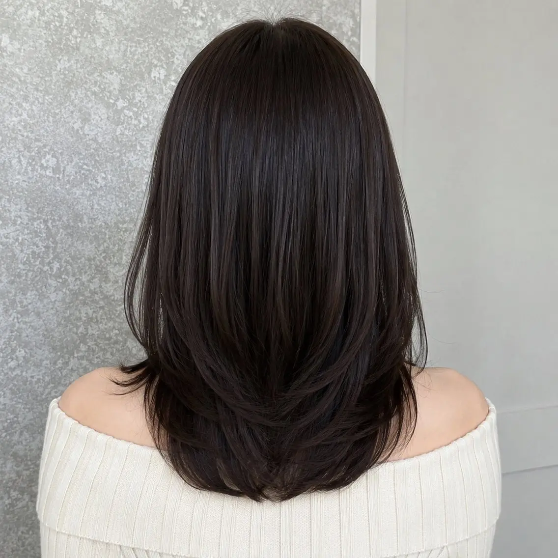 ミディアム カラー カット ヘアカラー トリートメント レイヤー特化✂︎透明 感カラー💫チャンのヘアスタイル