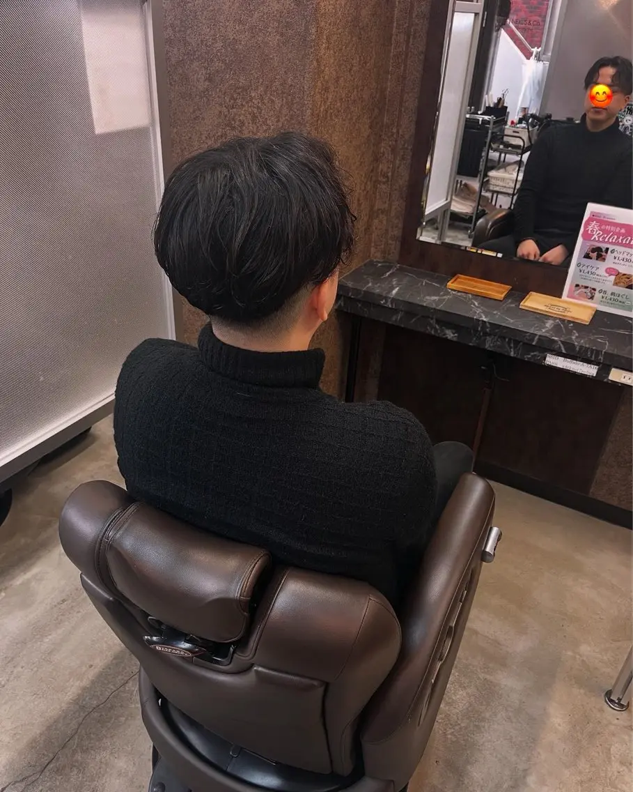 ミディアム パーマ メンズ 清水 寧生のヘアスタイル