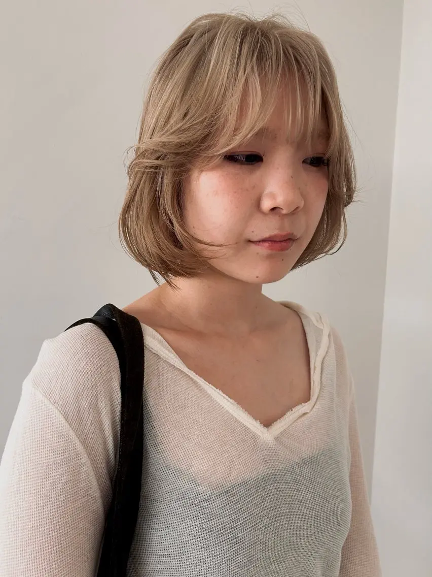 ミディアム カラー ヘアカラー トリートメント ケアパーマ/ケアブリ ーチdaisukeのヘアスタイル