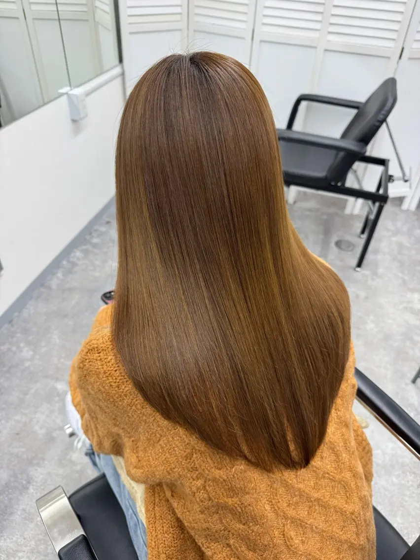 セミロング 髪質改善 トリートメント 酸熱トリートメント 髪質改善メニュー 長井 美佐子のヘアスタイル