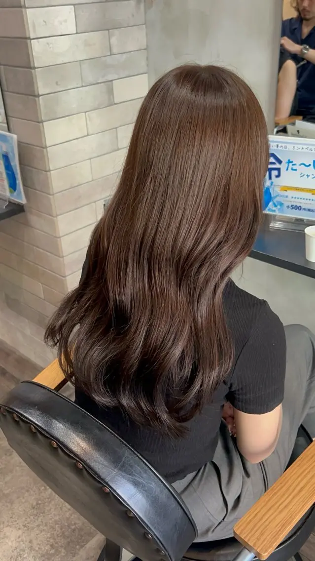 ロング カラー かじももな|女性限定 パーマモデル募集!のヘアスタイル