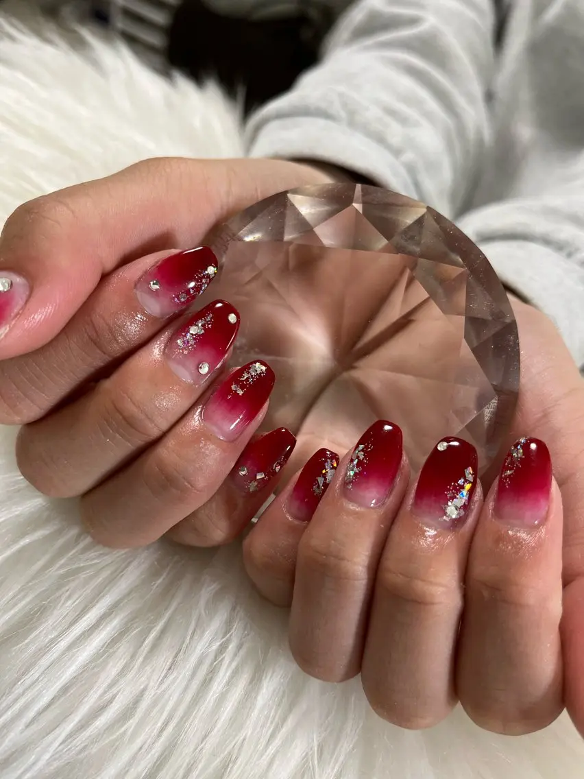 ネイル ワンカラーネイル ストーンネイル nailsalon Renardkのネイルデザイン