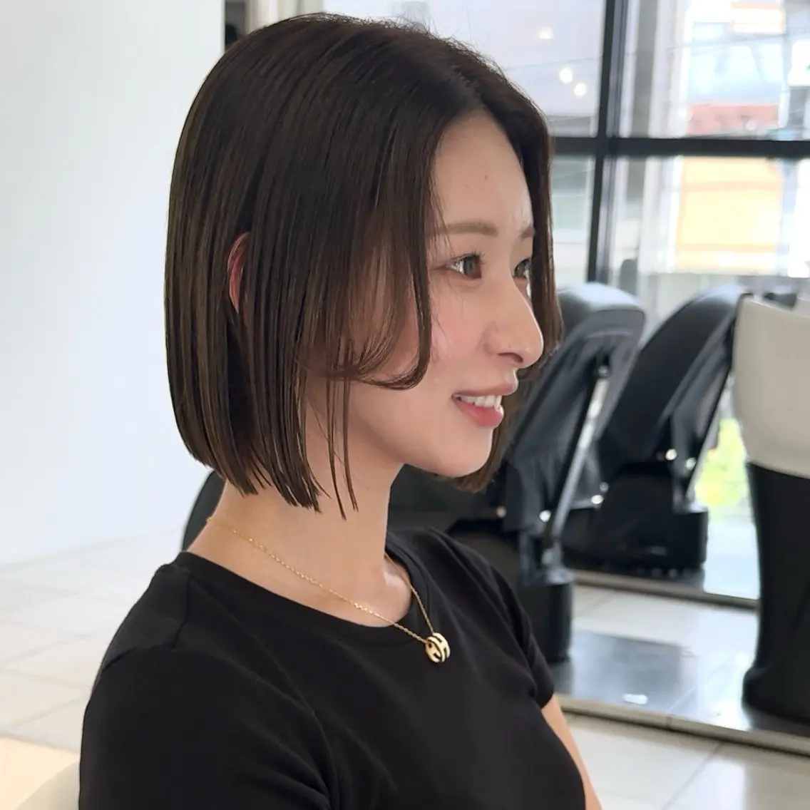 ショート ボブ 縮毛矯正 酸性ストレート 畔上 尚也のヘアスタイル