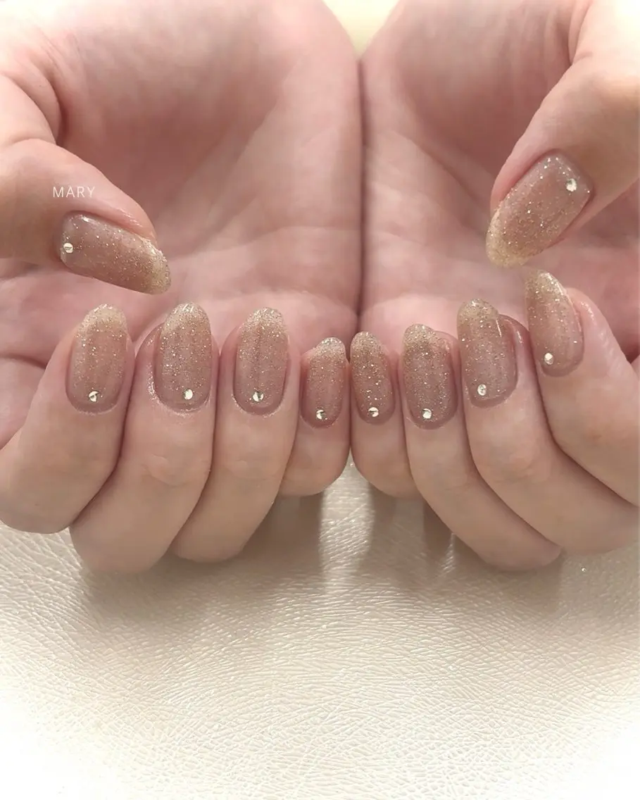 ネイル フラッシュネイル キラキラネイル ワンカラーネイル ハンドネイル Mary nail .narumiのネイルデザイン