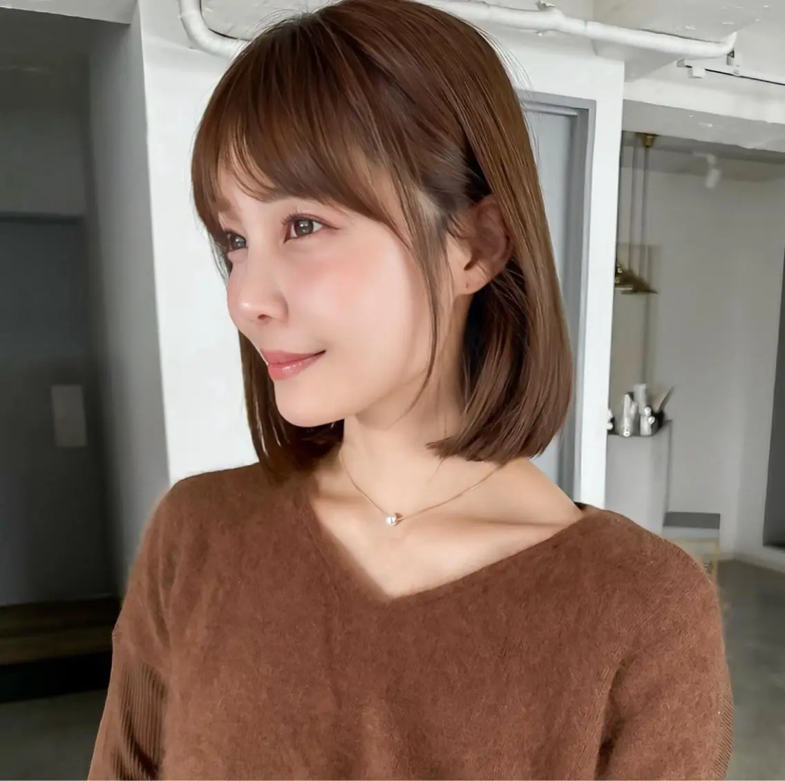 ミディアム 勝河 怜楊のヘアスタイル