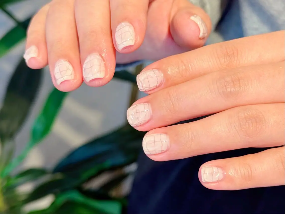 ネイル クリアネイル フラッシュネイル フラッシュマグ フレンチネイル マグネットネイル Luana nailのネイルデザイン