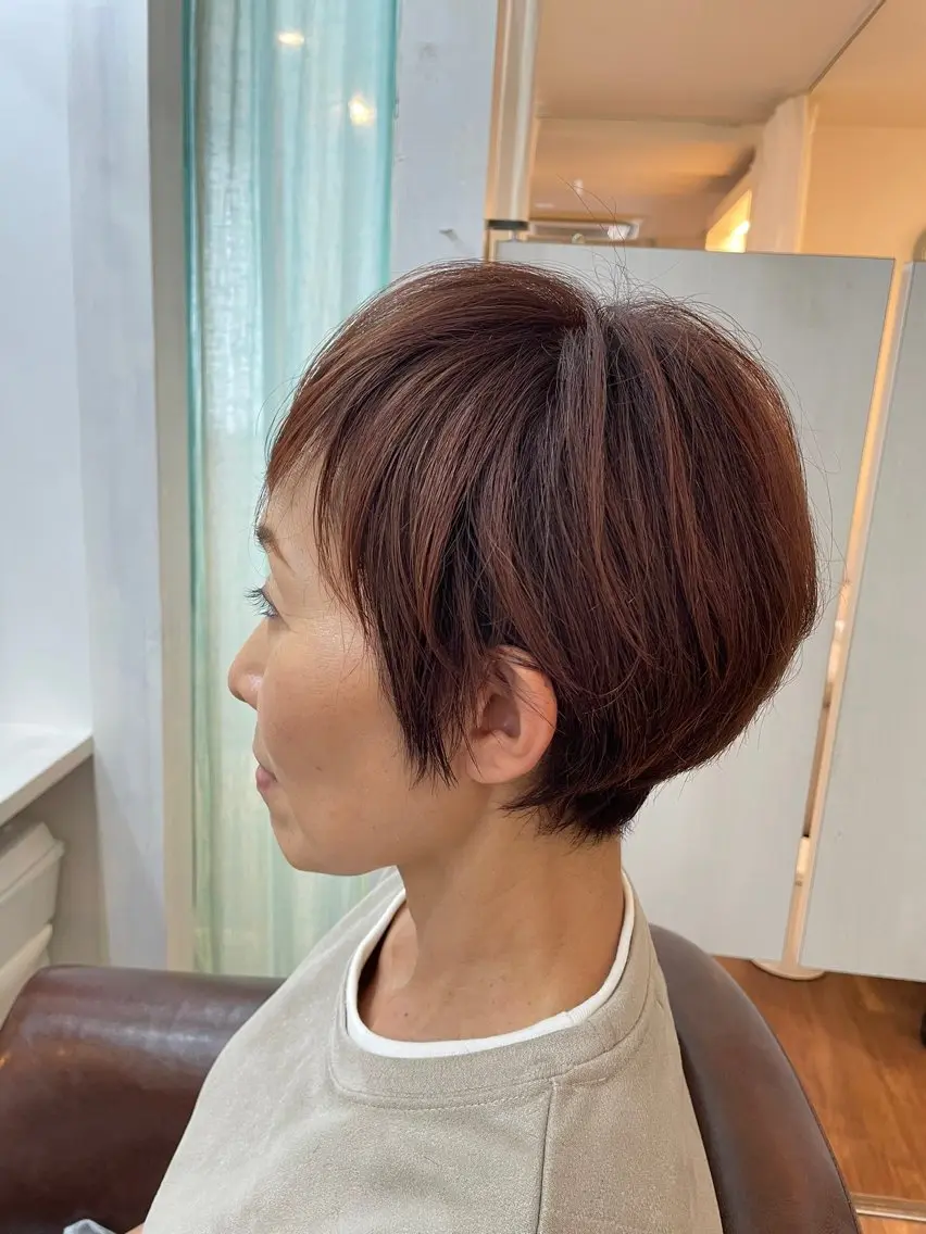 ショート ショートボブ ボブ 伸ばしかけ ショートヘア カット ヘアカラー 🌈elua yukaのヘアスタイル