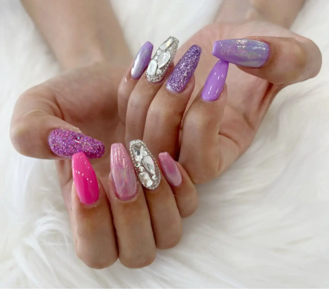 ネイル 長さ出し フットネイル ジェルネイル 韓国ネイル マグネットネイル #Amin nail salonのネイルデザイン