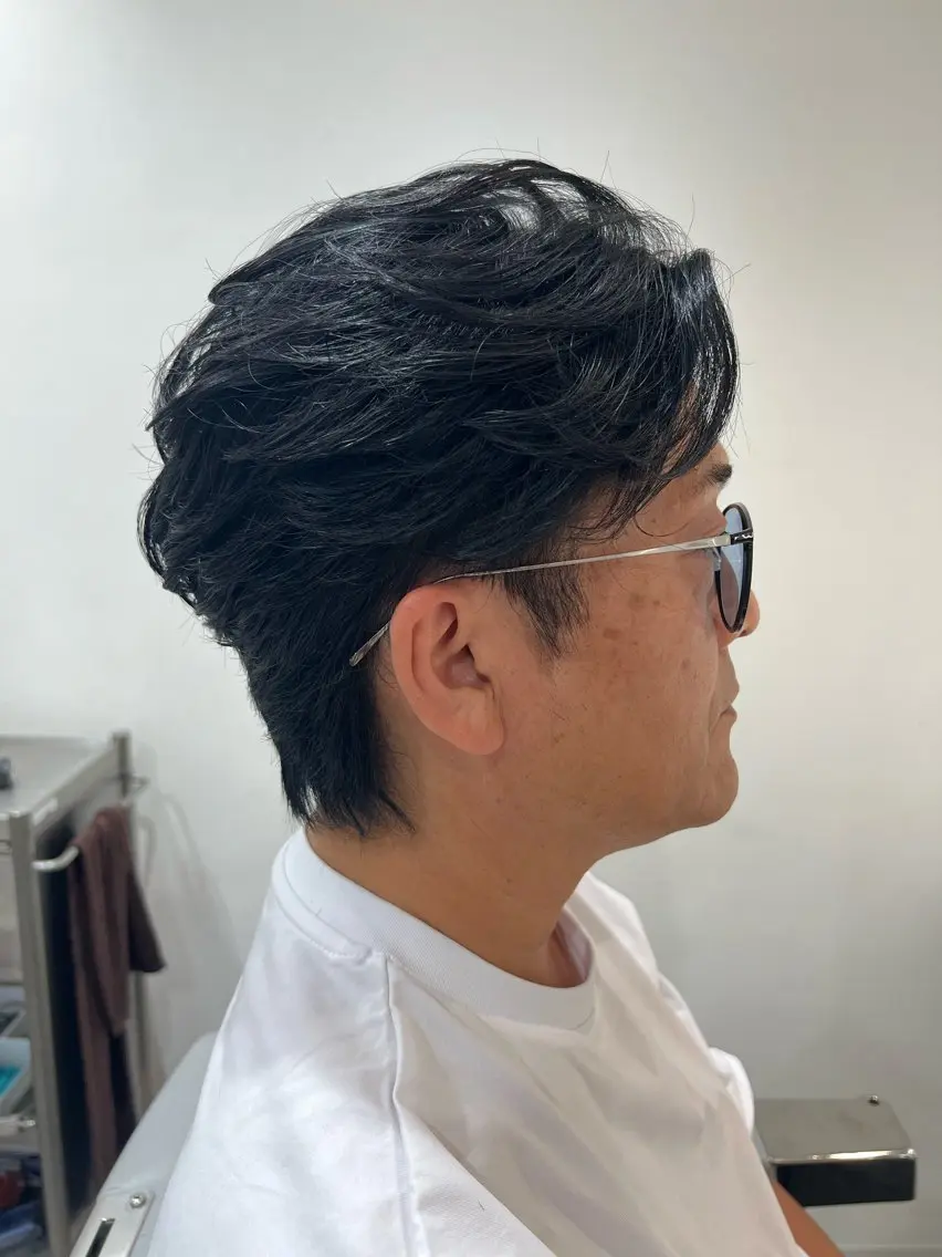 パーマ メンズ フェザーパーマ メンズパーマ Men's NAM 八角のヘアスタイル