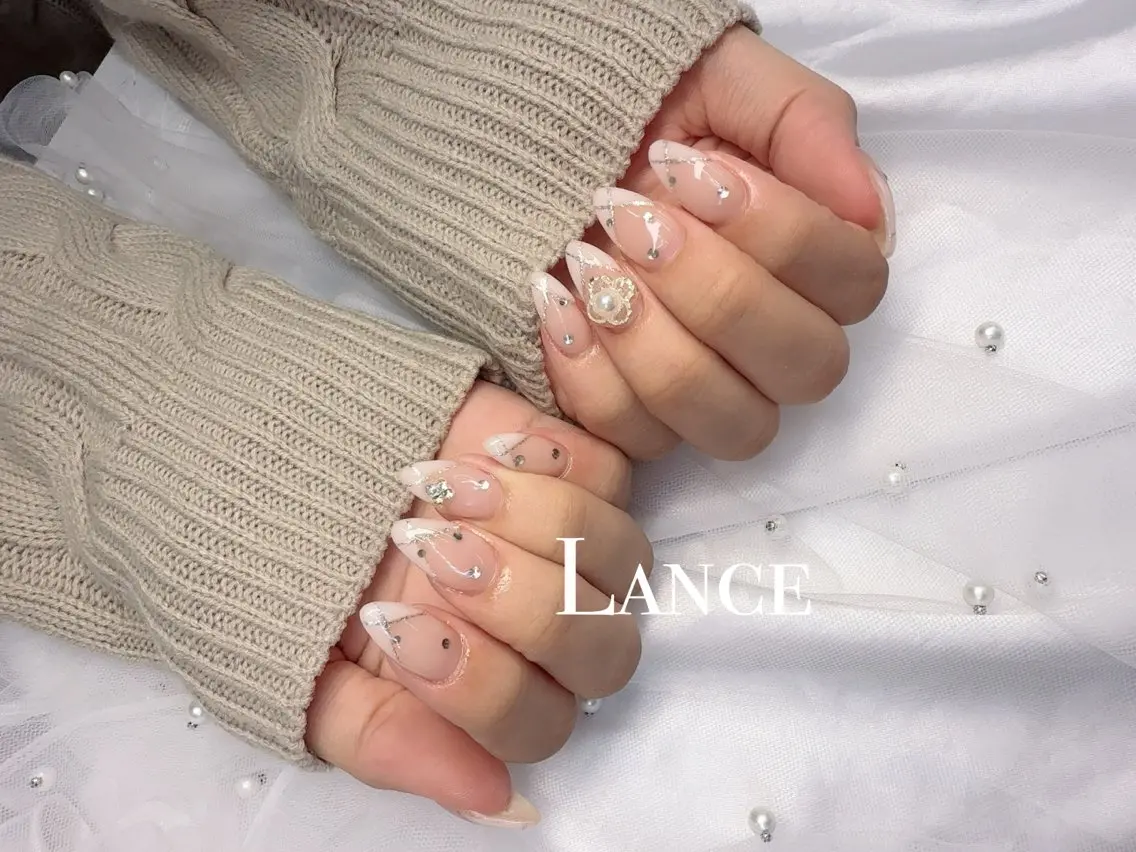 ネイル キラキラネイル 韓国ネイル ワンカラーネイル ワンホンネイル Lance nailのネイルデザイン