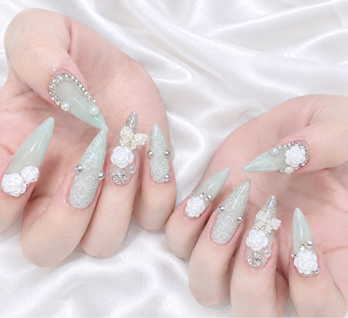 ロング 韓国風ヘア ハンドネイル ハンドケア CHIBI NAIL SALON 船橋のネイルデザイン