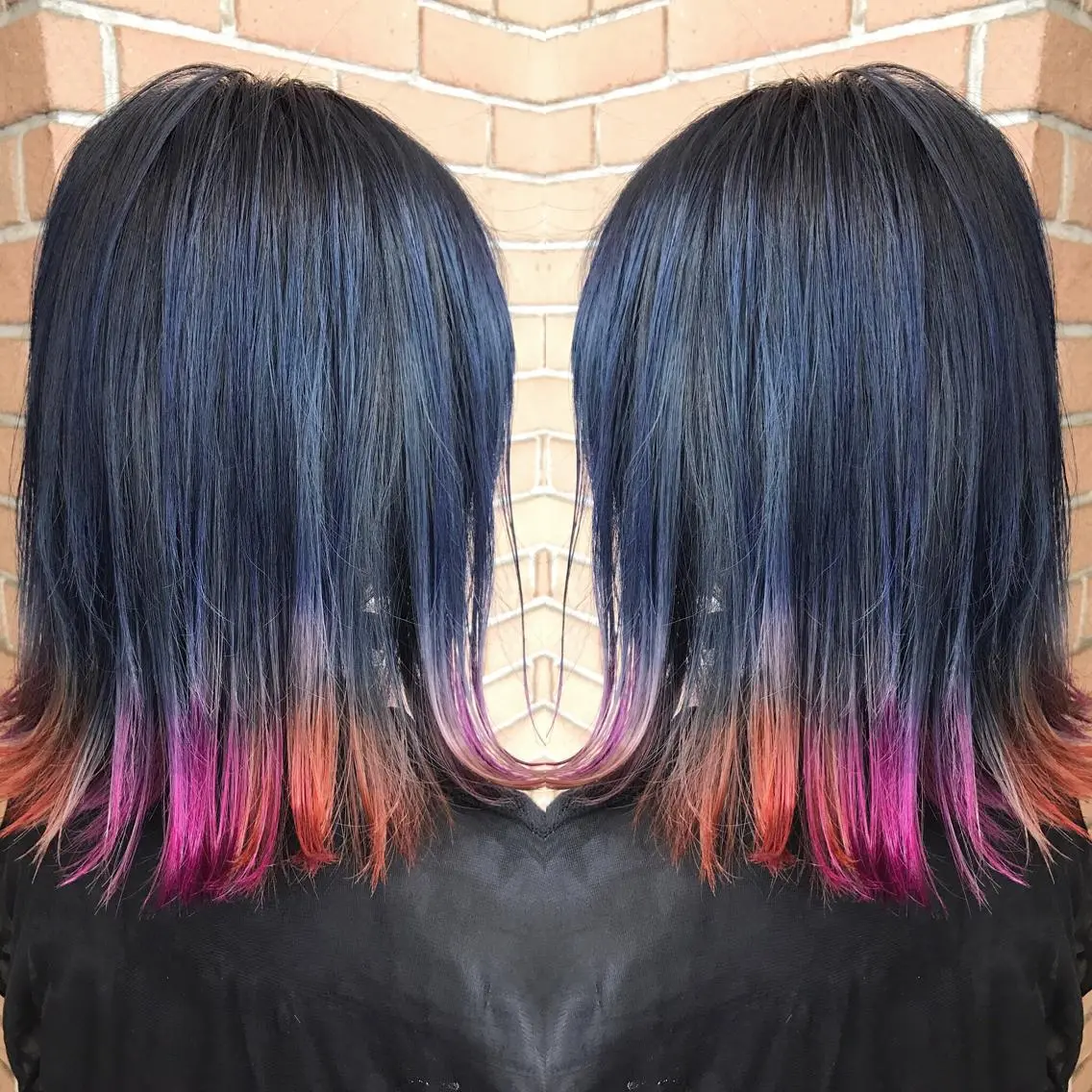 ミディアム カラー パーマ ヘアアレンジ メンズ キッズ ネイル マツエク・マツパ ネイビーカラー オレンジ ピンクカラー カラーマツエク ネイビー サロンドミルク 原宿のヘアスタイル