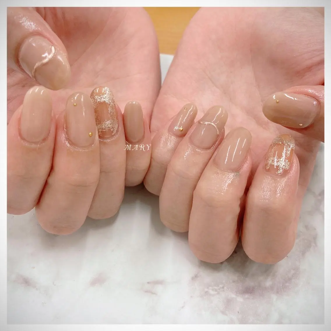 ネイル ニュアンスネイル ワンカラーネイル ハンドネイル Mary nail .narumiのネイルデザイン