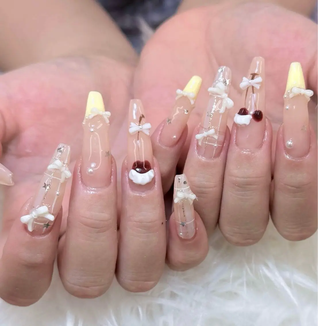 ネイル チークネイル 長さ出し フラッシュネイル フレンチネイル グラデーション AN NAIL SALONのネイルデザイン