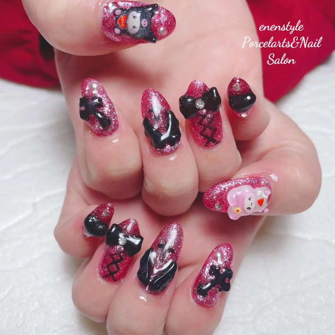 ミディアム ネイル 🐾enen style 🐾のネイルデザイン