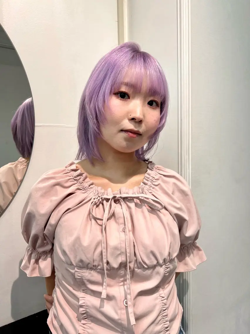 ミディアム カラー ヘアカラー 横浜/ブリーチ/ ダブルカラー/RINのヘアスタイル