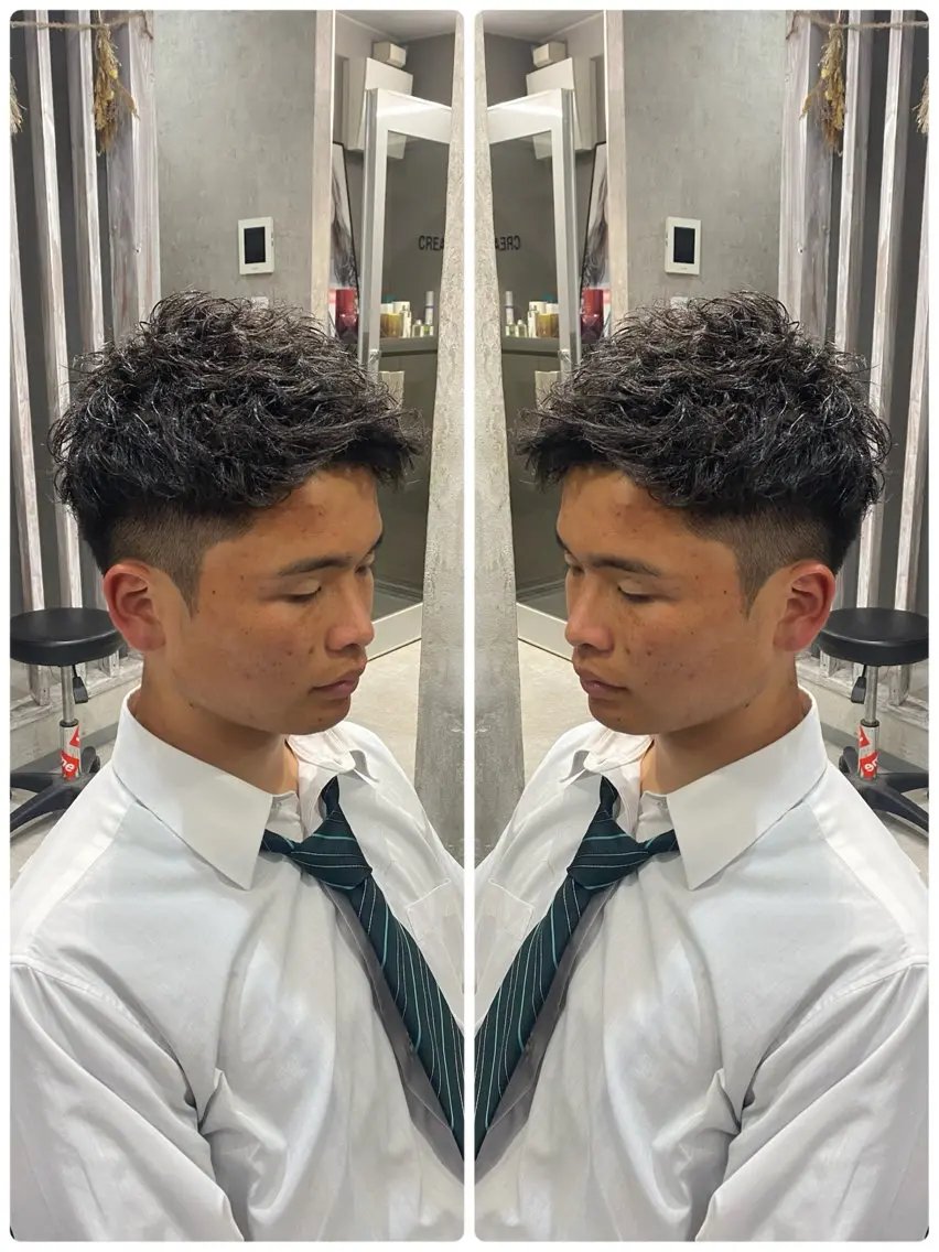 ショート パーマ メンズ メンズパーマ メンズツイストパーマ ツイストパーマ 🐉『メンズ美容師』 吉田龍星🐉のヘアスタイル
