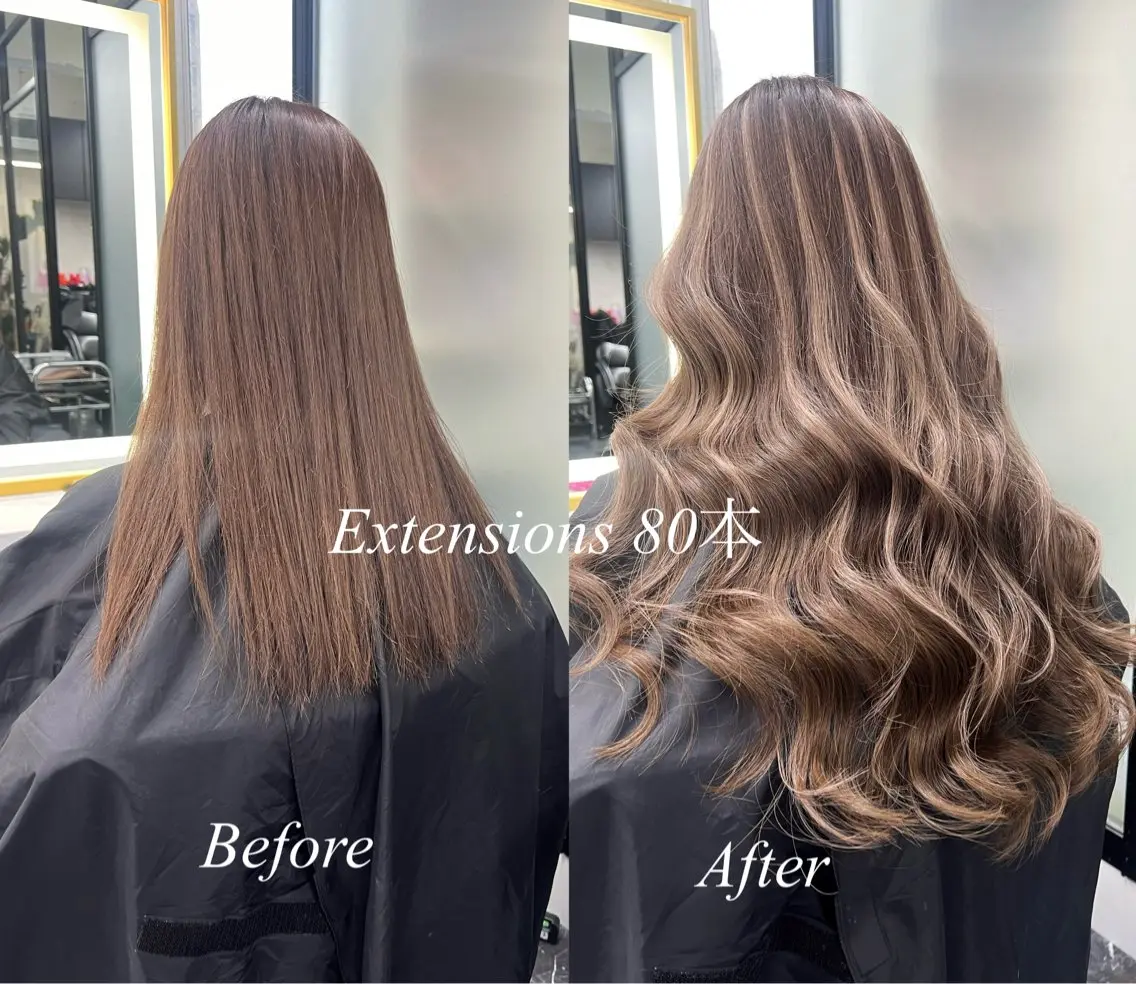 ロング カラー シールエクステ ハイトーンカラー エクステ ヘアカラー エクステ シールエクステ特化 ハイトーン、NANAのヘアスタイル