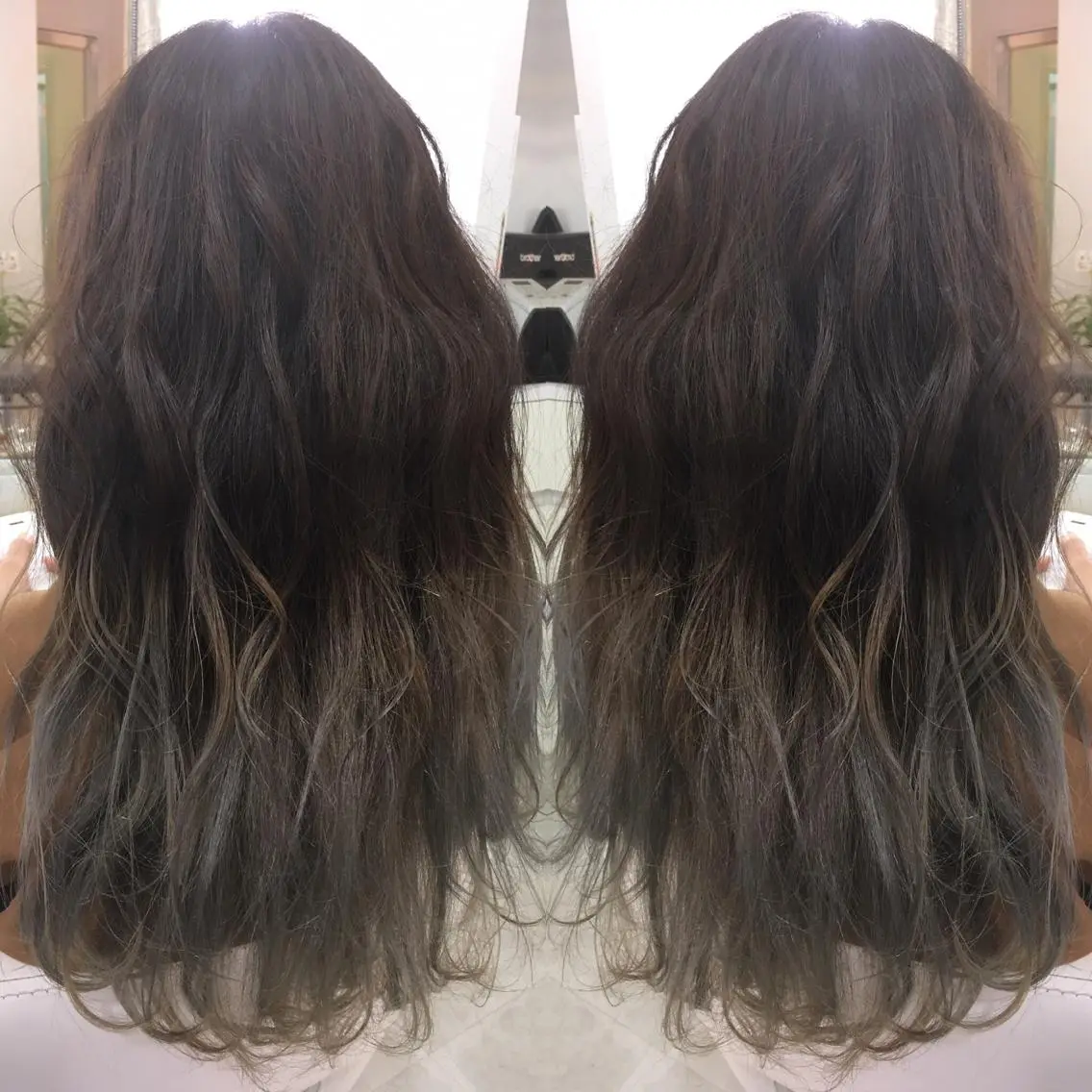 セミロング ロング カラー 髪質改善 中川 翔のヘアスタイル