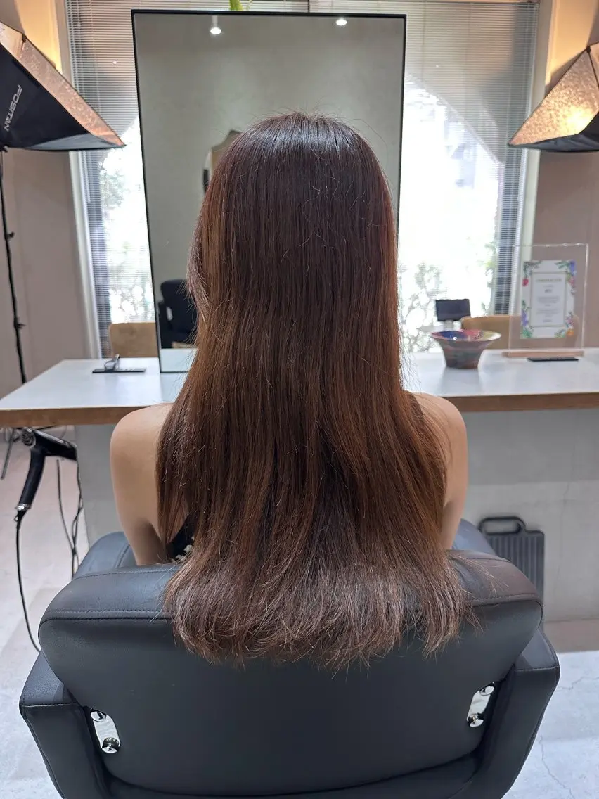 ロング 縮毛矯正 トリートメント Shiro RENのヘアスタイル