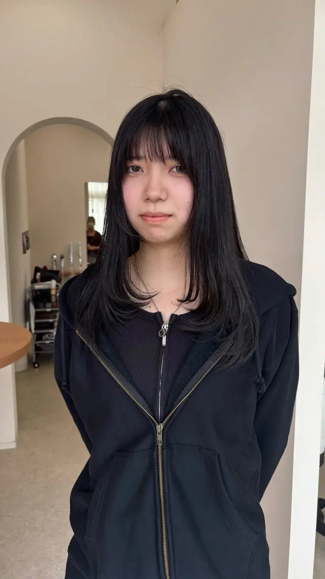 ロング ヘアアレンジ カット 能勢 莉里花のヘアスタイル