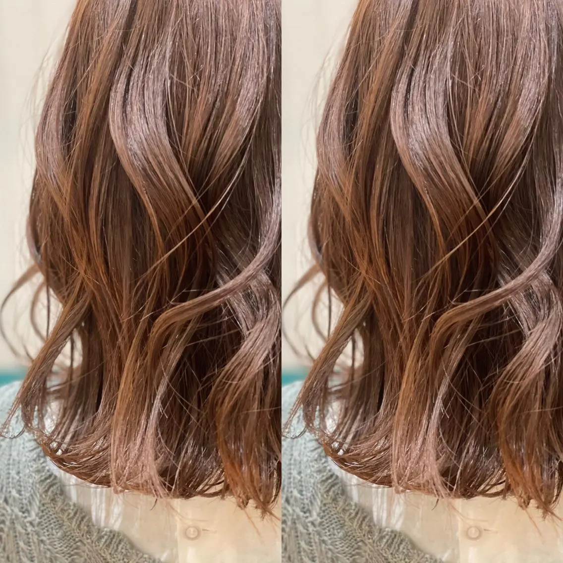 セミロング カラー ベージュカラー ミルクティーベージュ Snaly カラー特化ページのヘアスタイル