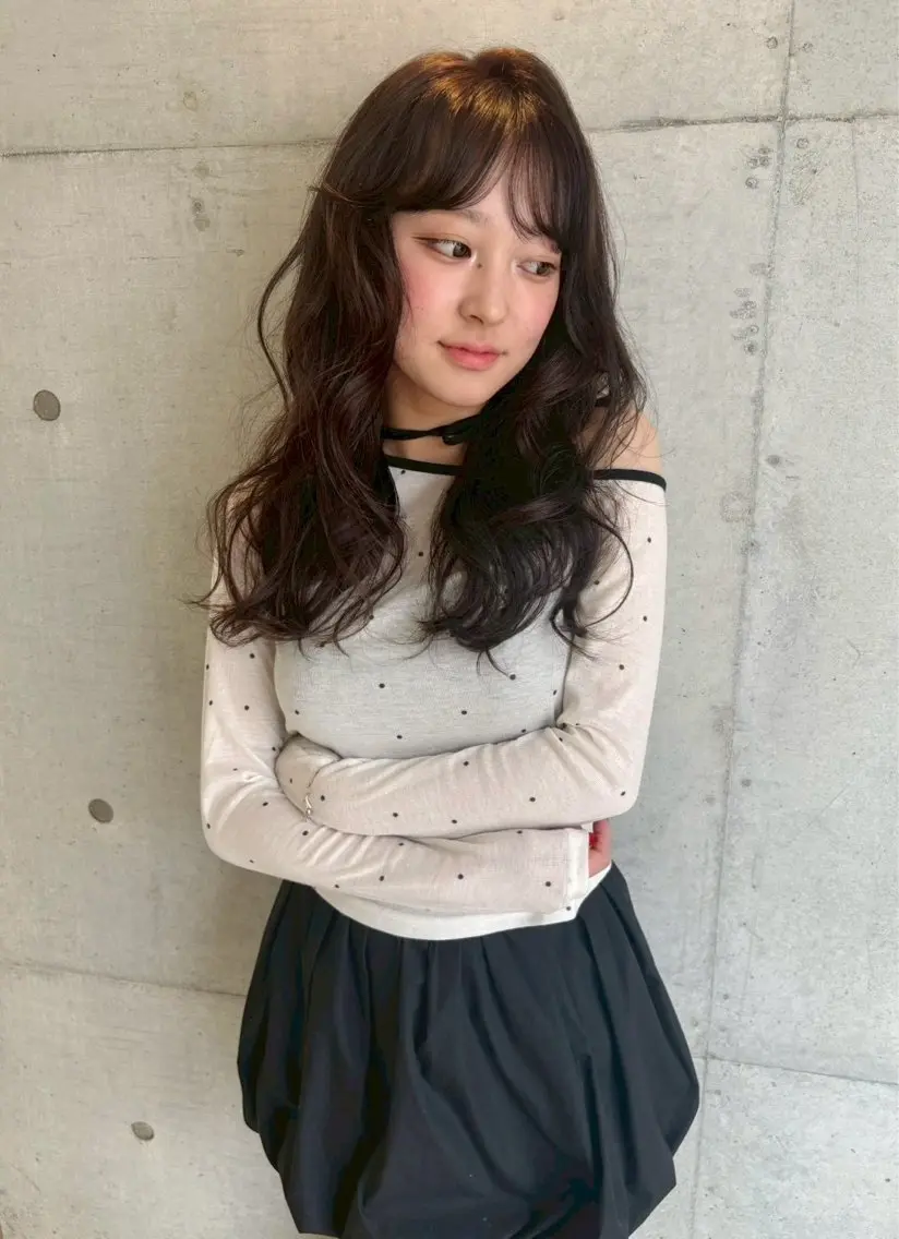 🖤韓国ウェーブ🖤 ニュアンスパーマ+トレンドカット(波巻き/ウェーブ/韓国巻き/レイヤー)の写真