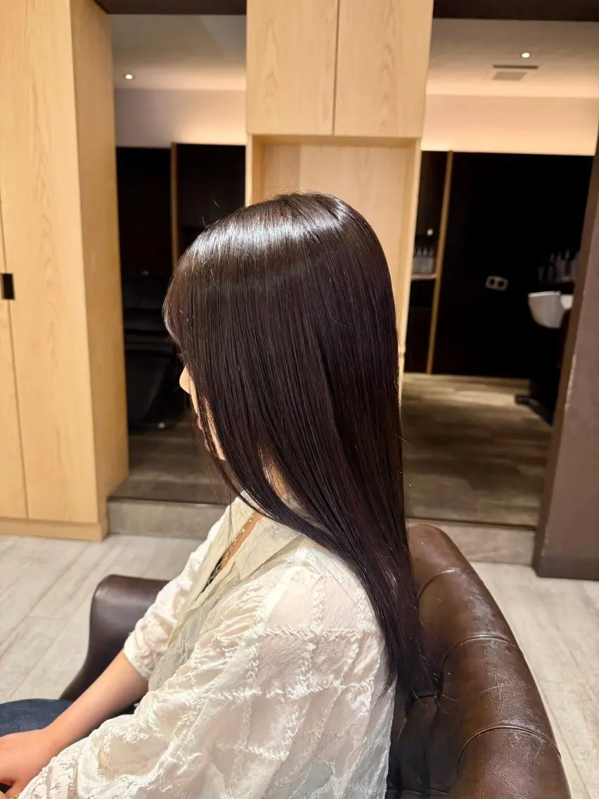 ロング カット ヘアカラー トリートメント 能松 玲奈のヘアスタイル
