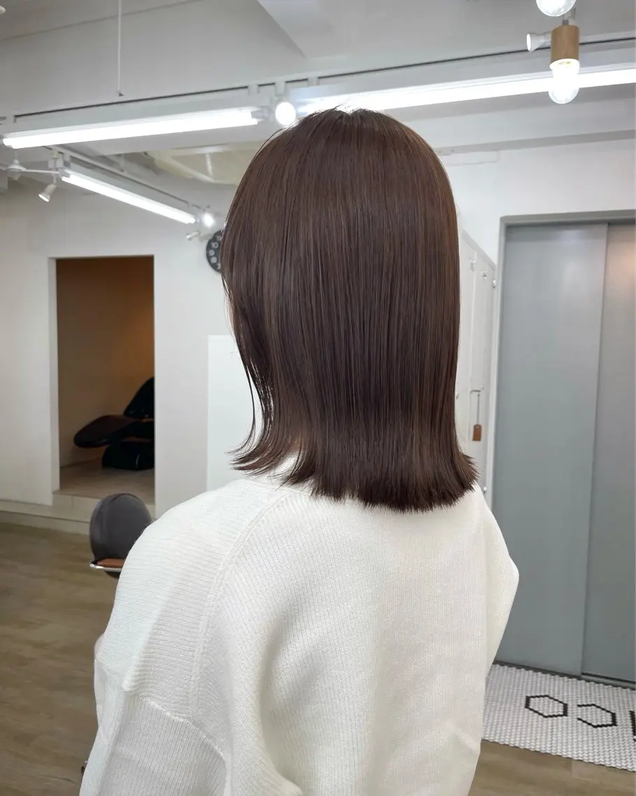 ミディアム カラー ベージュカラー トリートメント ヘアカラー トリートメント ✨髪質改善✨原宿 えのもと　はなのヘアスタイル
