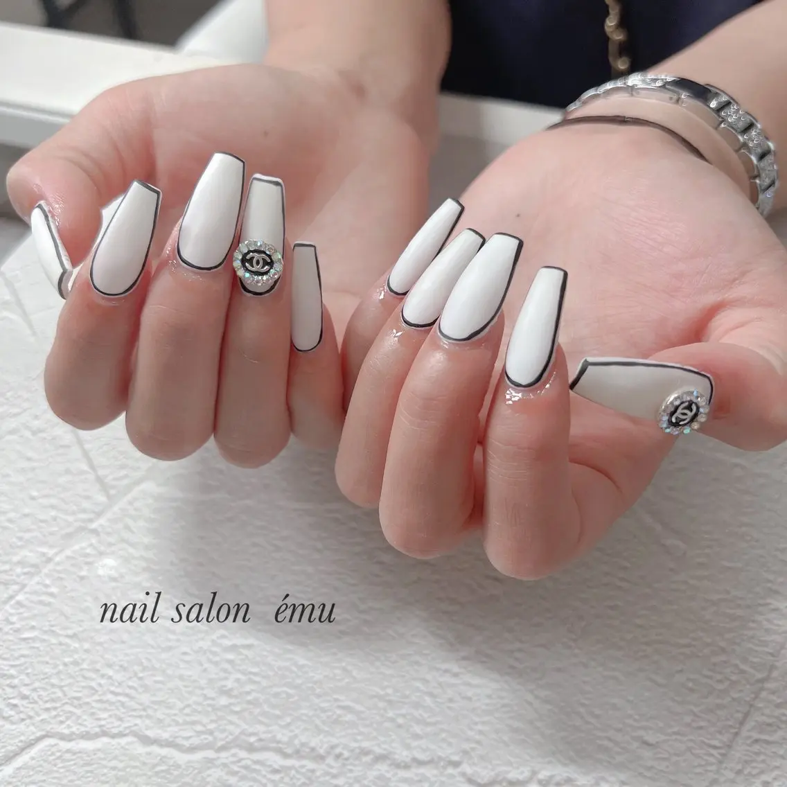 ネイル スカルプネイル ハンドネイル nail salon émuのネイルデザイン