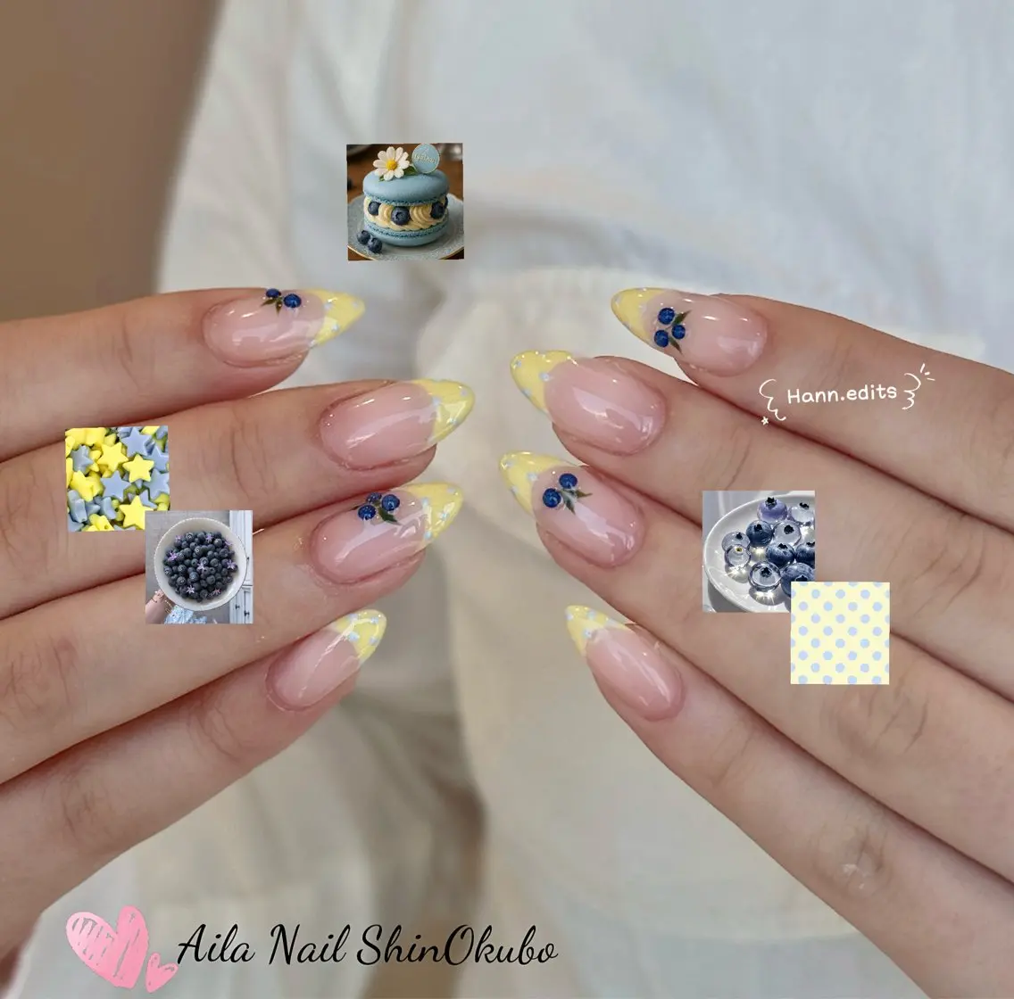 ミディアム 韓国風ヘア ハンドネイル Aila Nail HanChanのネイルデザイン