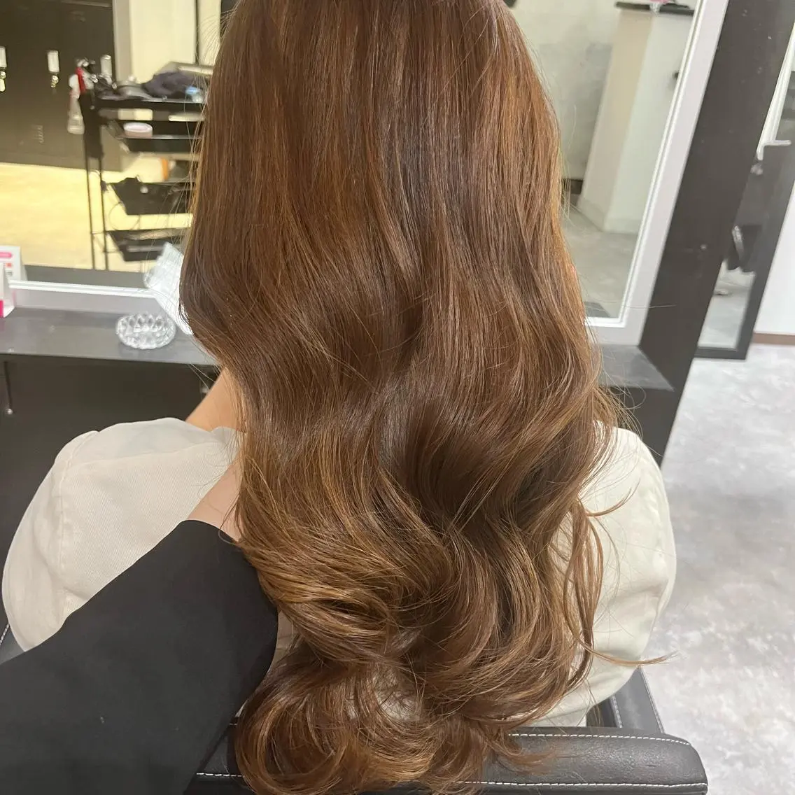 セミロング ハイライト Yu シールエクステのヘアスタイル