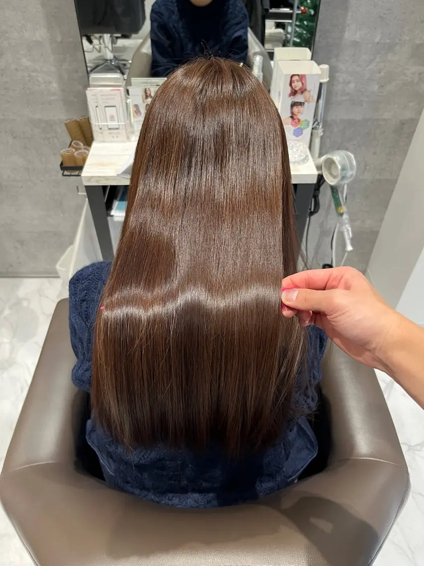 セミロング カラー ヘアカラー トリートメント Grow by NYNY 坂本 理輝のヘアスタイル