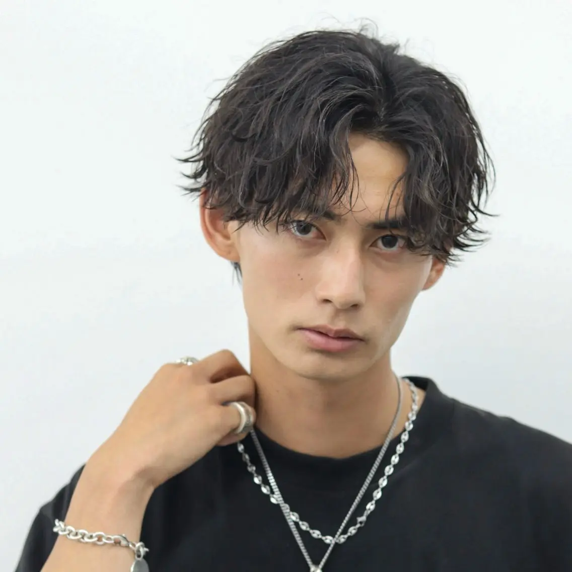 ショート カラー パーマ メンズ ヘアカラー 木代 ひめりのヘアスタイル