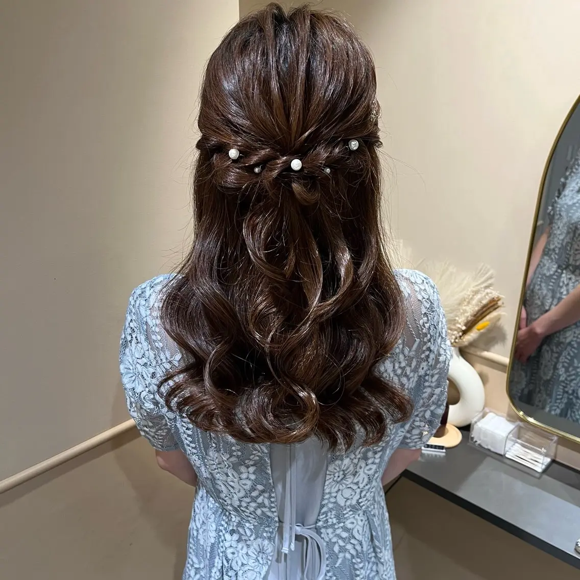 ロング ヘアアレンジ ハーフアップ 🫧tomoka 透明感カラー🫧のヘアスタイル