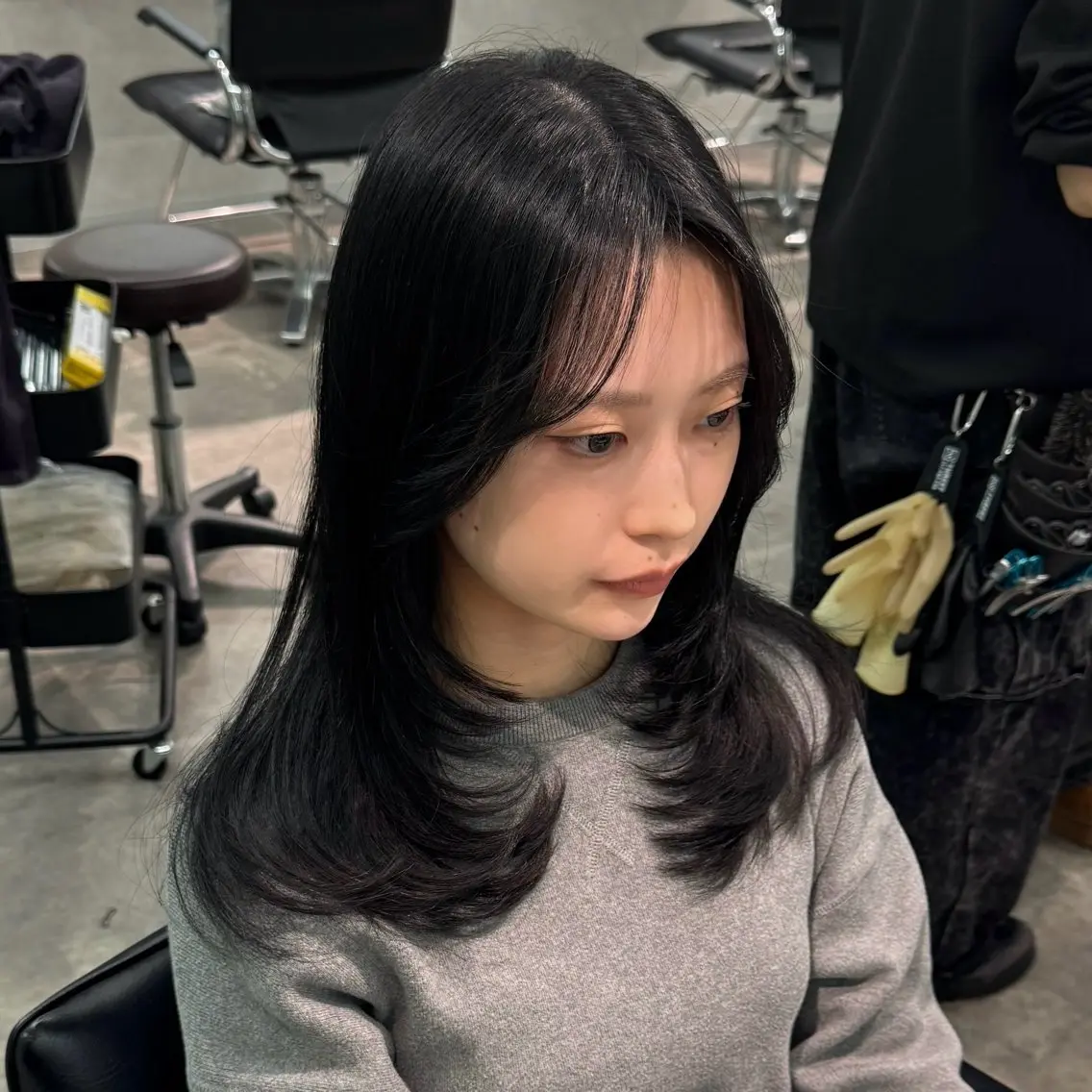 セミロング カット ヘアカラー 韓国特化🇰🇷千葉 /レイヤーカット竜生のヘアスタイル
