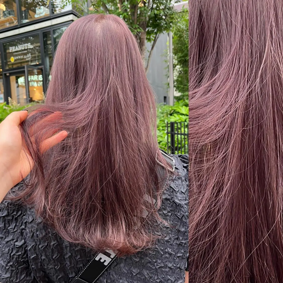 セミロング カラー ヘアアレンジ ベージュカラー ブリーチ ブラウンカラー ケアブリーチ カシス stylist ◎RUKI.のヘアスタイル