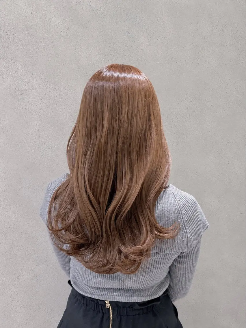 ロング カラー ベージュカラー ブラウンカラー 透明感カラー ヘーゼル 新宿 /ハイトーン /透明感NIKI🐺のヘアスタイル