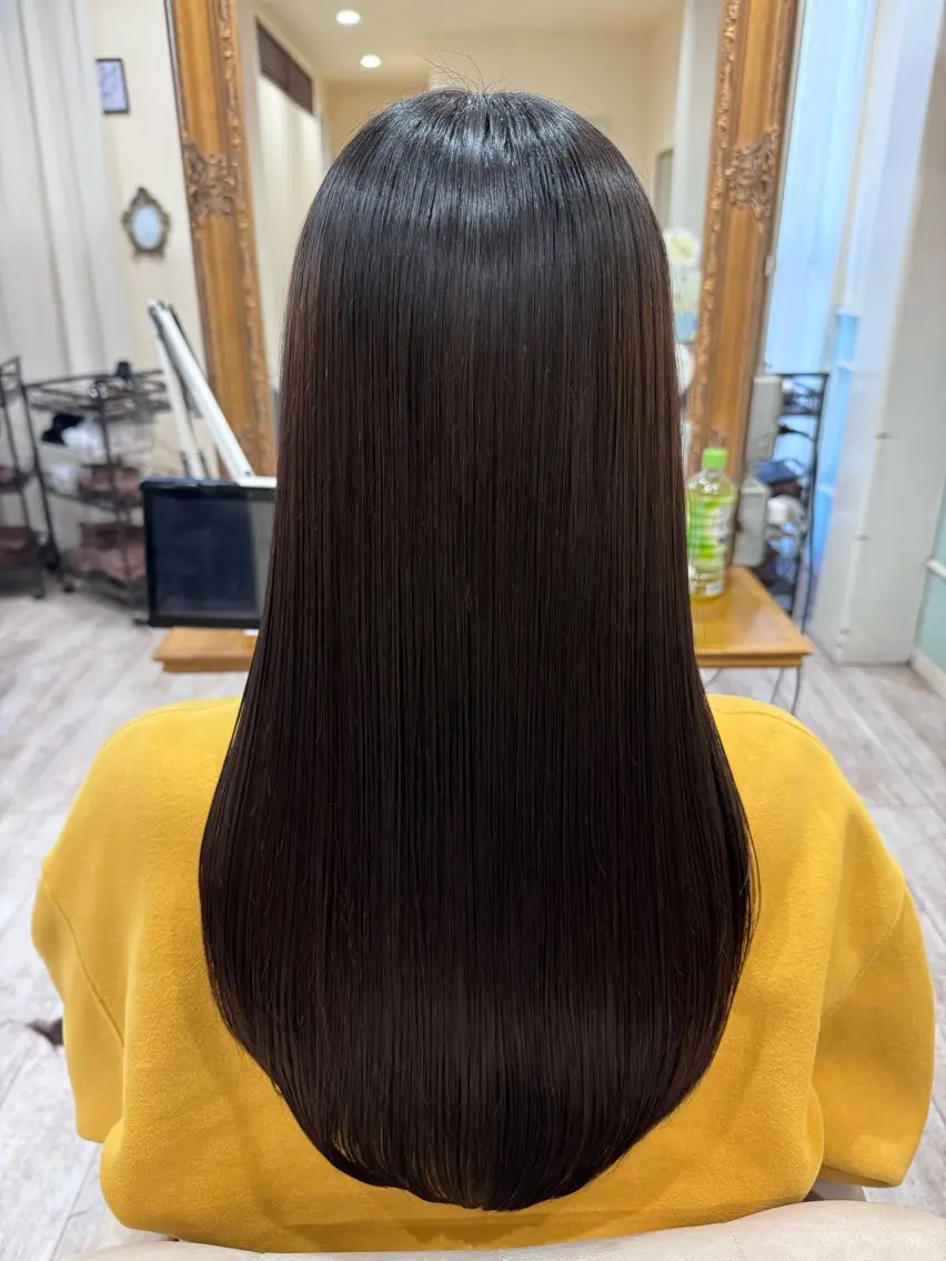 ロング カラー 髪質改善 レイヤーカット ロング トリートメント カット ヘアカラー トリートメント 新越谷noble店長 松本拓也▶◀*.のヘアスタイル