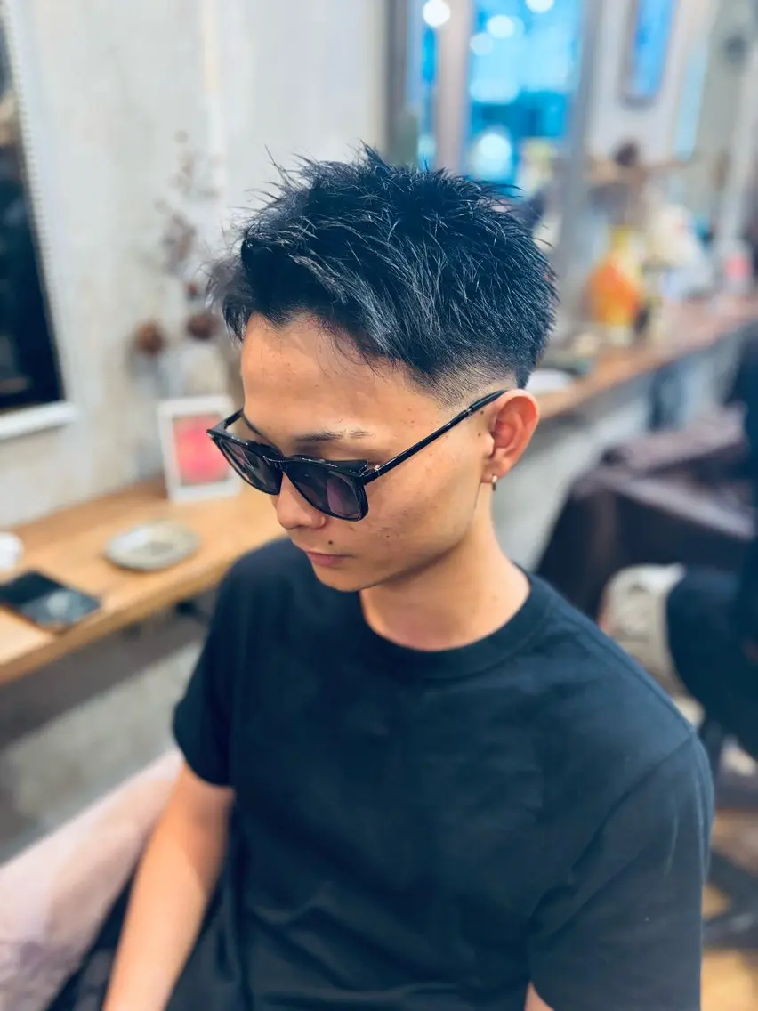 メンズ アップバング モデル募集 YASUTOのヘアスタイル