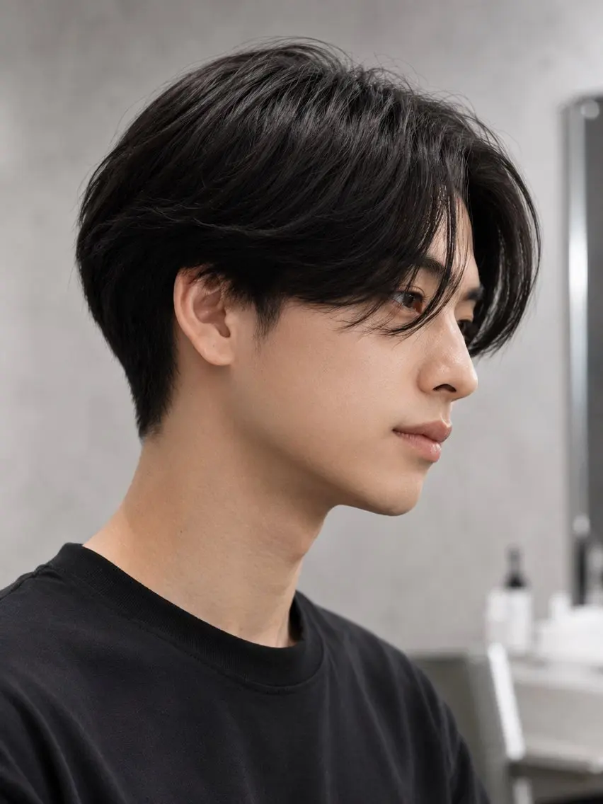 メンズ カット 縮毛矯正 縮毛矯正WATARU 髪質改善　レイヤーのヘアスタイル