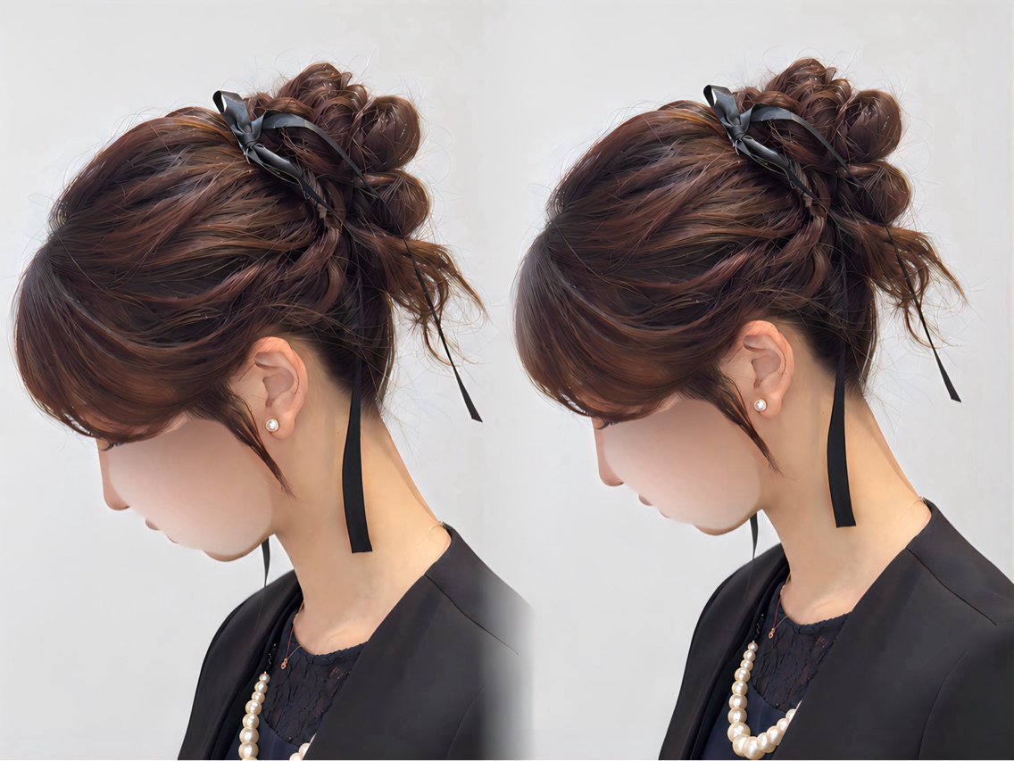 ヘアアレンジ ハーフアップ お団子ヘア ヘアセット 🪞Purasia. Yamaneのマツエク・マツパデザイン