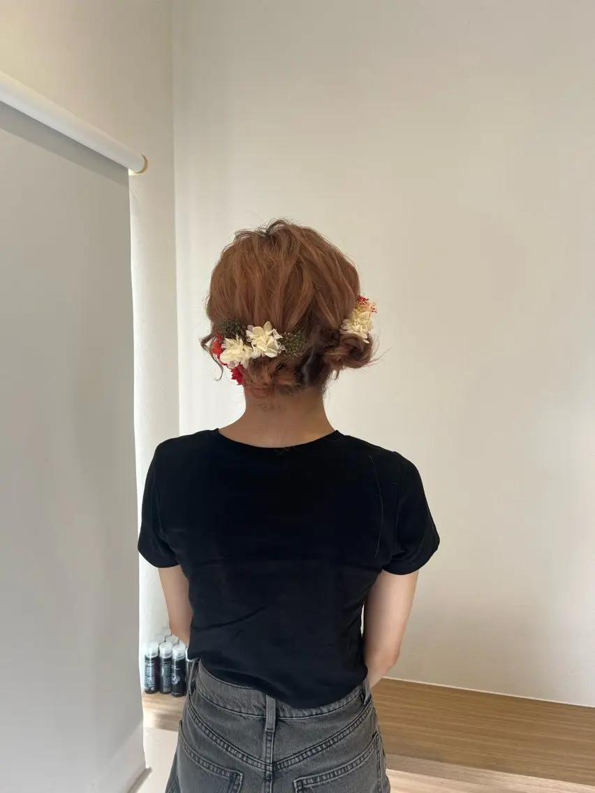 セミロング ヘアセット マテリアル 中央駅店のヘアスタイル